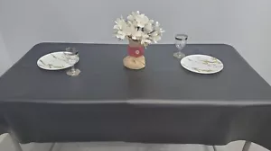 Vinyl Tablecloth With Flannel Backing, All Sizes - Picture 1 of 14