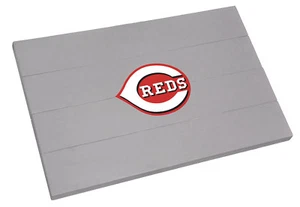 MLB Door Mat Patio Garage Entry Way Solid Wood Grey Finish Team Logo Vinyl Decal - Picture 1 of 35