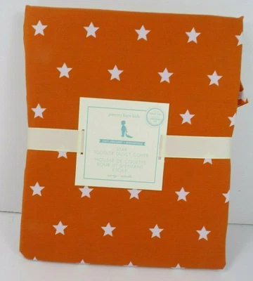 Pottery Barn Kids Organic Star Toddler Duvet Cover One Size 36x 50" Orange #9677 - Image 1 of 4