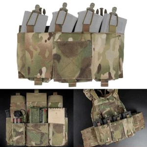Tactical Quad 5.56 Magazintasche MAG Quadruple Front Panel Placard Airsoft Weste - Bild 1 von 27