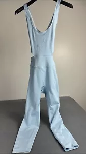 Free People FP Movement Women's Back It Up Workout Mediterranean Blue Jumpsuit M - Picture 1 of 5