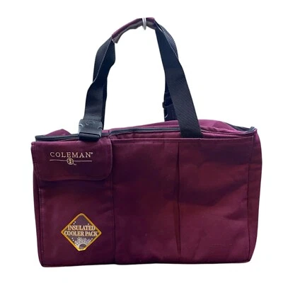 De Colección Coleman Cooler Cartera Aislada Grande Suave Bolsa Enfriador Bolsillos con Cremallera NUEVO Foto 1 de 4