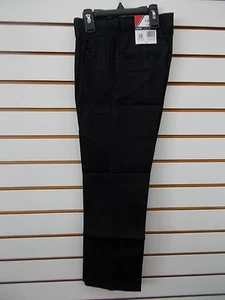 Jungen IZOD $ 34 schwarze Uniform/Freizeit plissierte Hose schmal Größe 7-14 & Reg Größe 8-12 - Bild 1 von 4