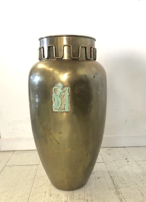 PORTAOMBRELLI RAME DESIGN ATTR. Gio Ponti DECORO FIGURE NEOCLASSICHE 50s - Immagine 1 di 4