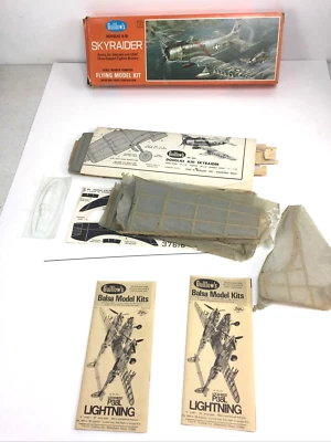 1970 Guillow's USAF Skyraider Douglas A1H  , Koren ,Vietnam Balsa Model Airplane - Image 1 of 4