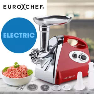 EUROCHEF Electric Meat Grinder Stainless Steel Sausage Filler Mincer Kibbe Maker - Picture 1 of 11