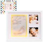 Baby Footprint Kit with Led Night Warm Light and Handprint Footprint Frame Kit f