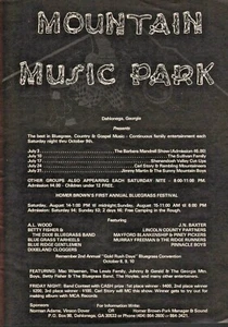 1976 Dahlogega Georgia Mountain Music Park Homer Brown Bluegrass - Vintage Ad - Picture 1 of 1