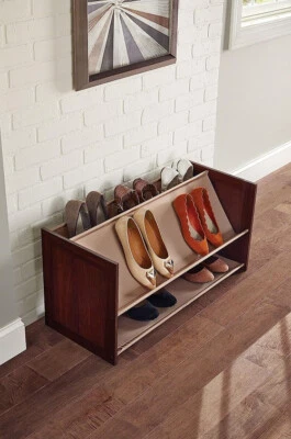 Organizador de Zapatos Multi Nivel ClosetMaid 55031, Cereza Oscura Laminado y Tela Foto 1 de 4