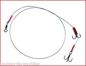3 x Fladen Pike Fishing Snap Tackle Traces Treble Hooks For Deadbait - Picture 1 of 1
