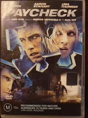 Paycheck DVD GC Region 4, 2004 Ben Affleck, Uma Thurman Free postage - image 1 of 4