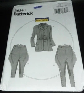Horse Riding Victorian Equestrian Jodphurs Jacket Costume Sewing Pattern 34-44 - Picture 1 of 3