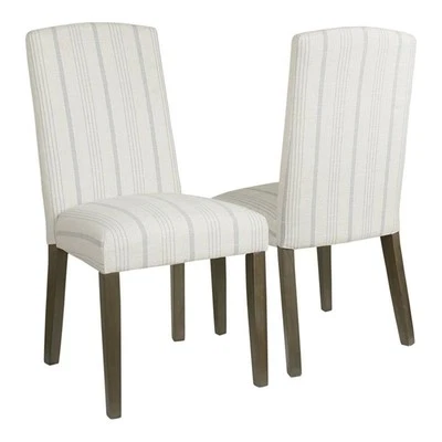 HomePop 38.75" Traditional Fabric Parsons Dining Chairs in Dove Gray (Set of 2) - Image 1 of 4