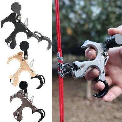 Compound Bow Release Aid 3/4 Finger Aluminum Trigger Grip Archery Hunting Target - Image 1 of 4