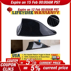 Carbon Fiber Shark Fin Roof Antenna AUTO Aerial FM/AM Radio Signal Universal - Picture 1 of 13