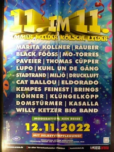 11.IM 11. - Köln 12.11.2022 - Veranstaltungsposter A1 84x60cm gefaltet - Bild 1 von 1