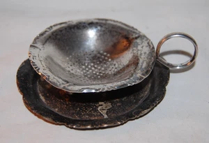 Vintage Teesieb mit Silberteller - Bild 1 von 5