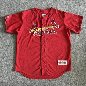 Majestic MLB St Louis Cardinals Baseball Jersey Mens Large - Picture 1 of 5