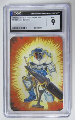 1986 Hasbro G.I. Joe Action Cards Snow Serpent #108 CGC 9 - Image 1 of 3