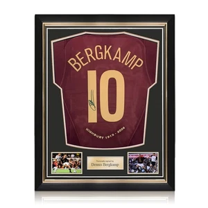 Dennis Bergkamp signiertes Original Arsenal 2005-06 Fußballtrikot. Superior Rahmen - Bild 1 von 5