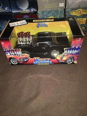 Muscle Machine 1/18 1968 Dodge Hemi Dart in Black w/ Chrome Gasser - Image 1 of 4