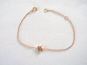 VIDA- 14k Rose Gold 'Star' Bracelet with Accent Diamonds - Bild 1 von 7