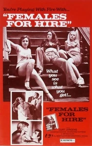"Females For Hire" Movie Poster/Pressbook 1975 Sexploitation Red Light District! - Picture 1 of 12