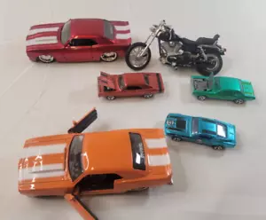 Lot of 6 HOT WHEELS, JADA MUSCLE MACHINES, HARLEY DAVIDSON Motorcycle - Picture 1 of 14