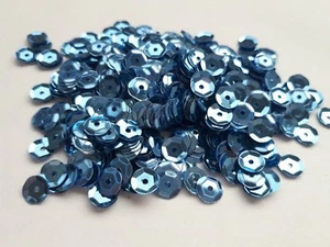 Pailletten Blau metallic gewölbt 6 mm, 15g, basteln, nähen, Styropor Deko LC4 - Bild 1 von 4