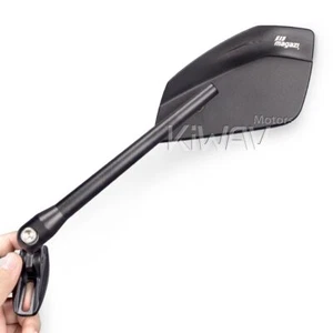 Black CleaverII fairing mirrors black base aluminum fits MV AGUSTA F4 1000 R - Picture 1 of 9