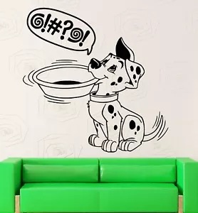 Puppy Wall Stickers Funny Dalmatian Dog Animal for Kitchen Vinyl Decal (ig1480) - Picture 1 of 2