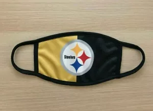 Pittsburgh Steelers Logo Washable Reusable Sublimated Face Mask Mouth Mask Cover - Picture 1 of 2