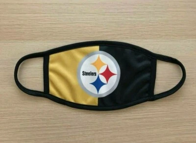 Pittsburgh Steelers Logo Washable Reusable Sublimated Face Mask Mouth Mask Cover - Image 1 of 2