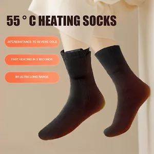 Calcetines térmicos eléctricos recargables batería 5V hombres mujeres invierno calentador de pies - Imagen 1 de 12