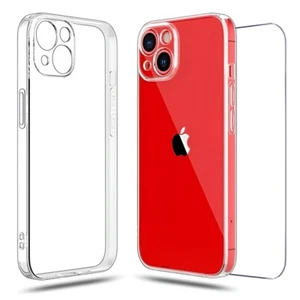 Coque pour iPhone 15 14 13 12 Pro Silicone Transparente + Verre Trempé - Photo 1 sur 11