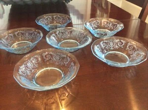 Fostoria Versailles Blue Cereal Bowl 6 Inch (6 Available) Pristine Unused! - Picture 1 of 2