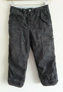 H&M relaxed fit cargo style pull on trousers, dark grey, aged 3/4 years - Picture 1 of 9