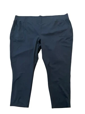 Denim & Co. Active Duo Stretch Legging Wide Waistband A470143 Blue Size 5X NEW - Image 1 of 4