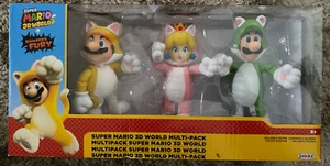 Super Mario 3D World Bowser's Fury Multi-Pack Toy Cat Mario Peach Luigi Figures - Picture 1 of 2