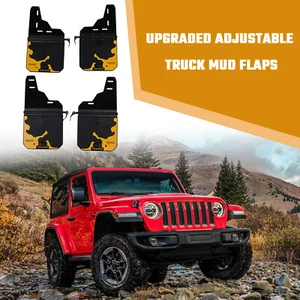 4PCS Upgraded Adjustable Truck Mud Flaps Fit for Jeep Wrangler JL 2018-2025 - Picture 1 of 19