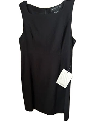 VTG Andrea Jovine LITTLE BLACK DRESS Empire Sheath Cotton Lined Y2K Size 8 NWT - Image 1 of 4