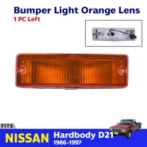 Left Bumper Light Orange Lens Fits Nissan Hardbody D21 Pickup Truck 1986-97 New - Picture 1 of 4