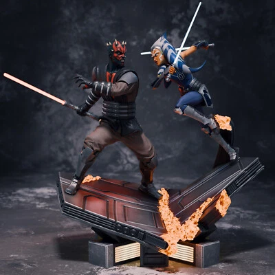 Ahsoka Tano vs. Darth Maul 3D Printed Figures, Iconic Star Wars Duel, Unpainted - Image 1 of 4