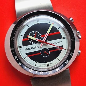 Sears Easy Rider Watch By Heuer Chronograph Rare Mechanical Bracelet For Repair - Picture 1 of 7
