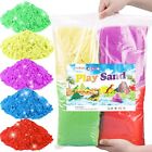 Value Pack 11lbs of 5 Colored Moldable Self-Sticking Play Sand, Never Dries Out