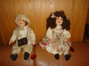 2 Kim Porzellanpuppen mit Zertifikat Pärchen Sammlerpuppen - Bild 1 von 21