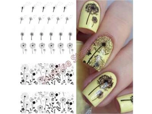 Nail Art Wasser Transfer Sticker Fliegen Pusteblume Blumen Blätter Aufkleber Maniküre - Bild 1 von 6