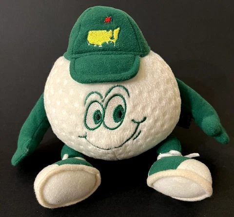 Plush Master's Golf Ball  Souvenir White Logo 7 Inch New Tag Augusta Georgia Cover