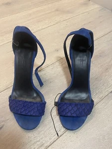 Alexander Wang Black Vero Cuoio Cut out Heel Sandal Shoes Size 38 EU - Picture 1 of 4