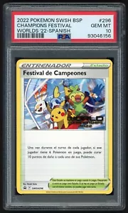 Pokemon Champions Festival SWSH296 World Championship London 2022 SPANISH PSA 10 - Picture 1 of 2